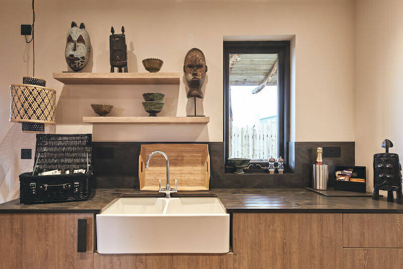 kitchen worktop and sink