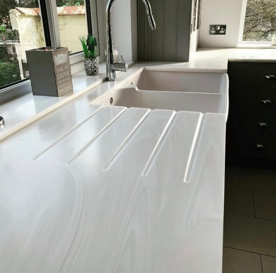 kitchen worktop with sink